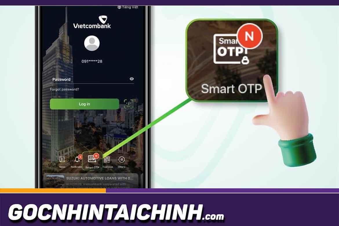 Hạn mức chuyển khoản Vietcombank với phương thức xác thực Smart OTP